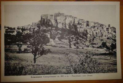 cartolina d'epoca di Limosano, panorama lato ovest