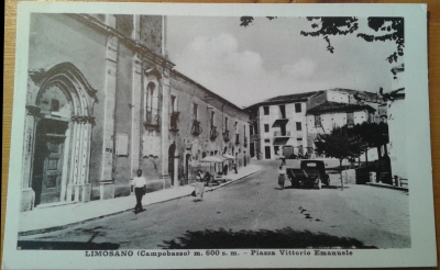 cartolina d'epoca di Limosano, piazza Vittorio Emanuele