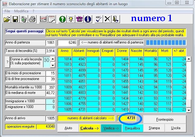 simulazione con vittime cosiddette "accertate"